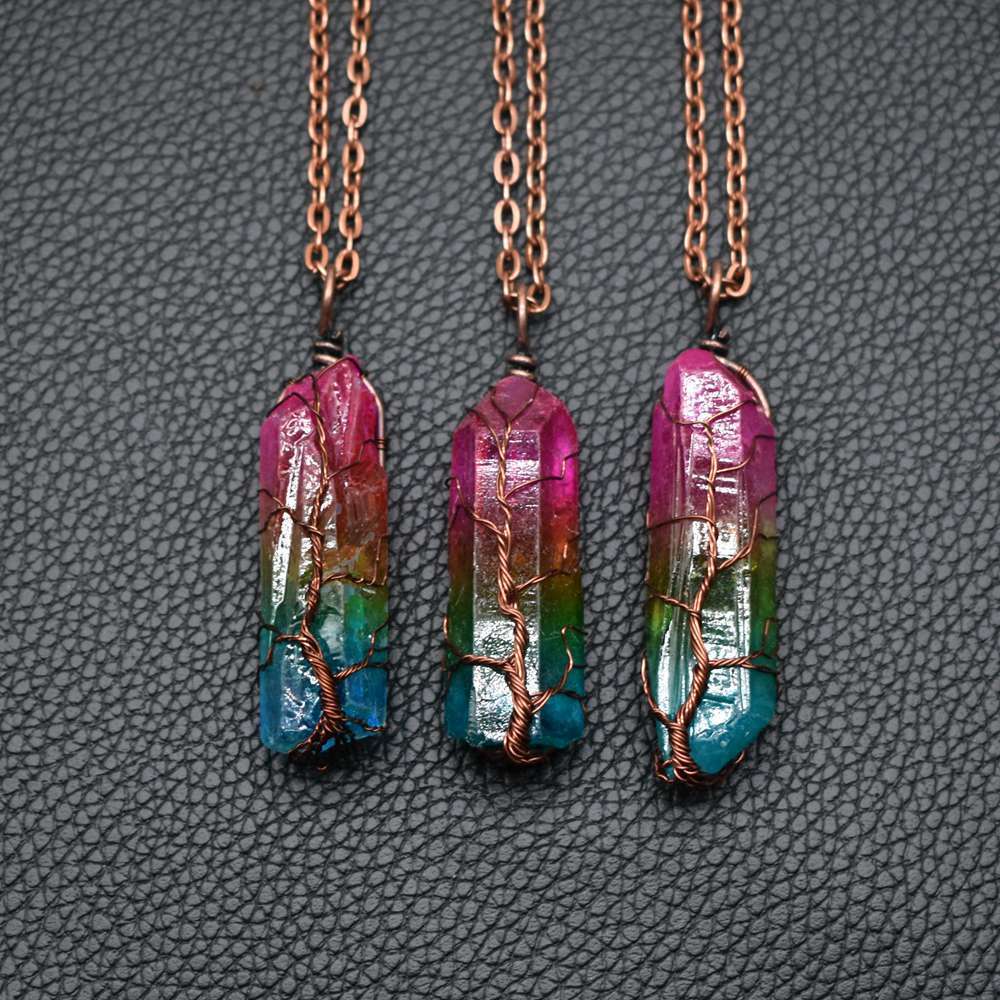 Life Tree Stone Column Necklace