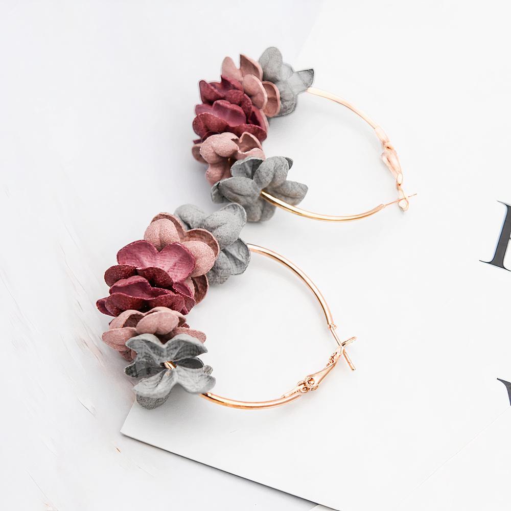 Aussie Floral Bloom Hoop Earrings