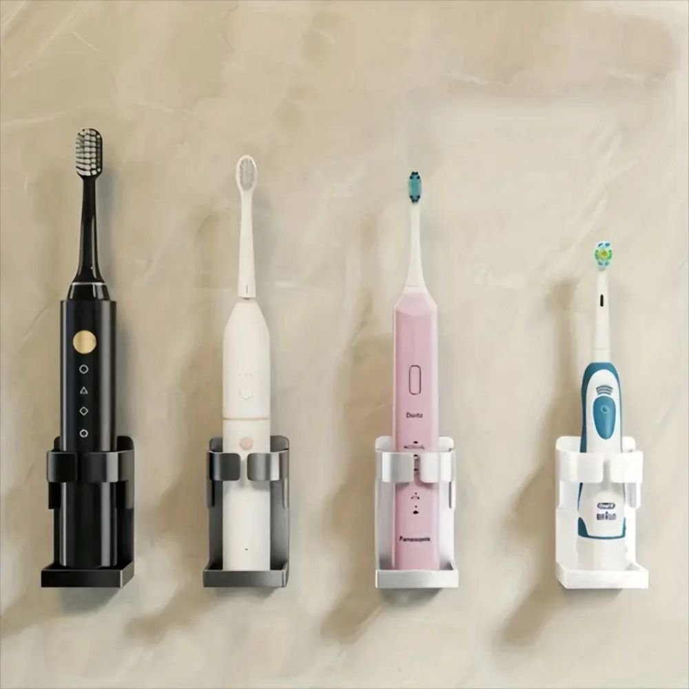 Sleek Metal Electric Toothbrush Holder