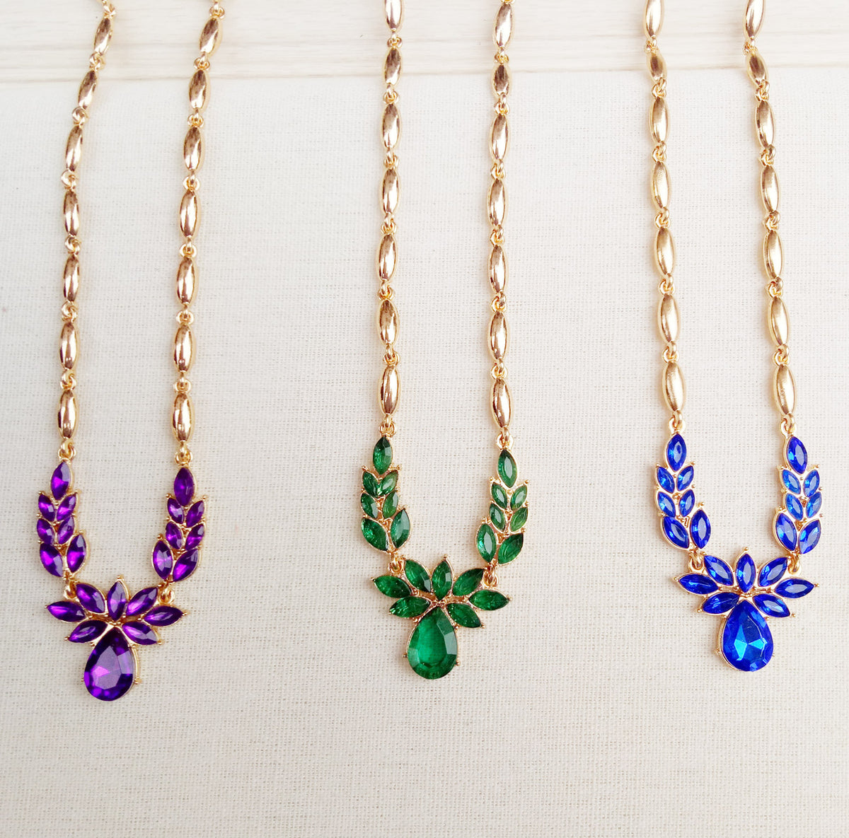 Earring and Necklace Set with Crystal Jewelry