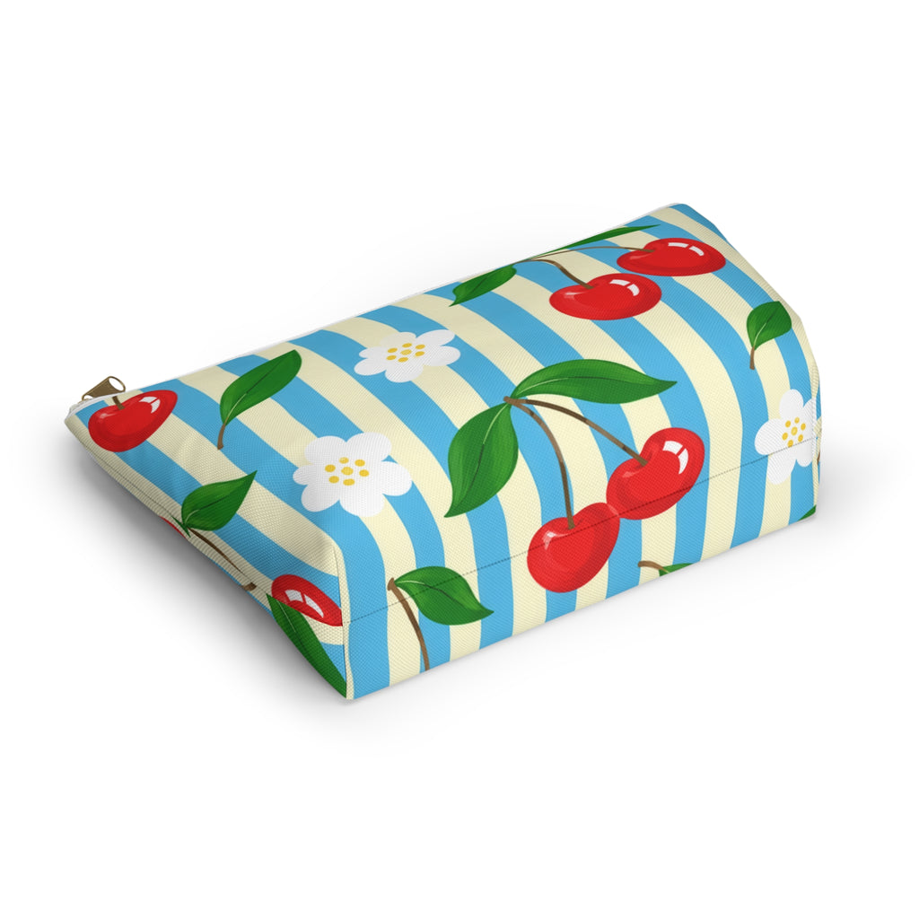 Cherry Blossom Stripe Accessory Pouch