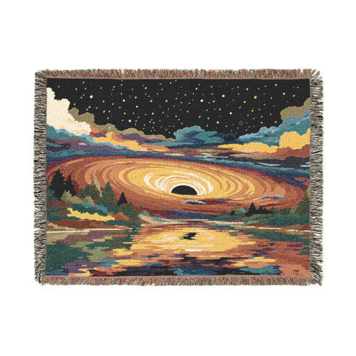 Galaxy Whirlpool Woven Tapestry Blanket