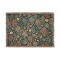 Vintage Sealife Floral Tapestry Woven Blanket | Botanical Throw, Earth Tones