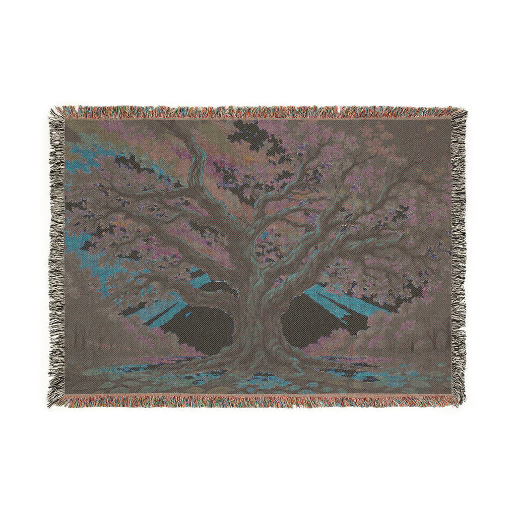 Sunset Tree Woven Blanket | Tapestry Tree Throw