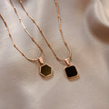Dark Geometric Titanium Steel Necklace