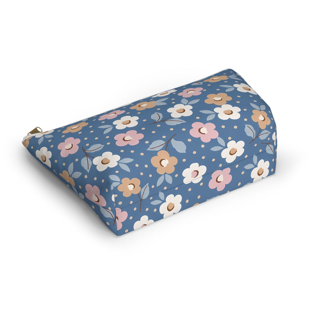 Retro Daisy Floral Accessory Pouch