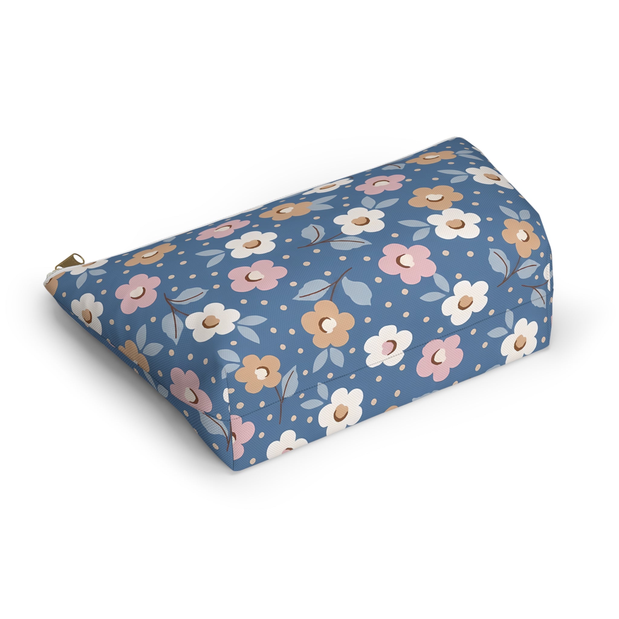 Retro Daisy Floral Accessory Pouch