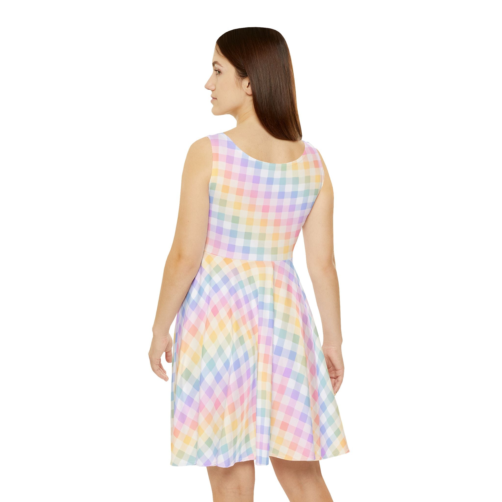 Pastel Gingham Skater Dress