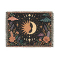 Sun and Moon Celestial Woven Tapestry Blanket