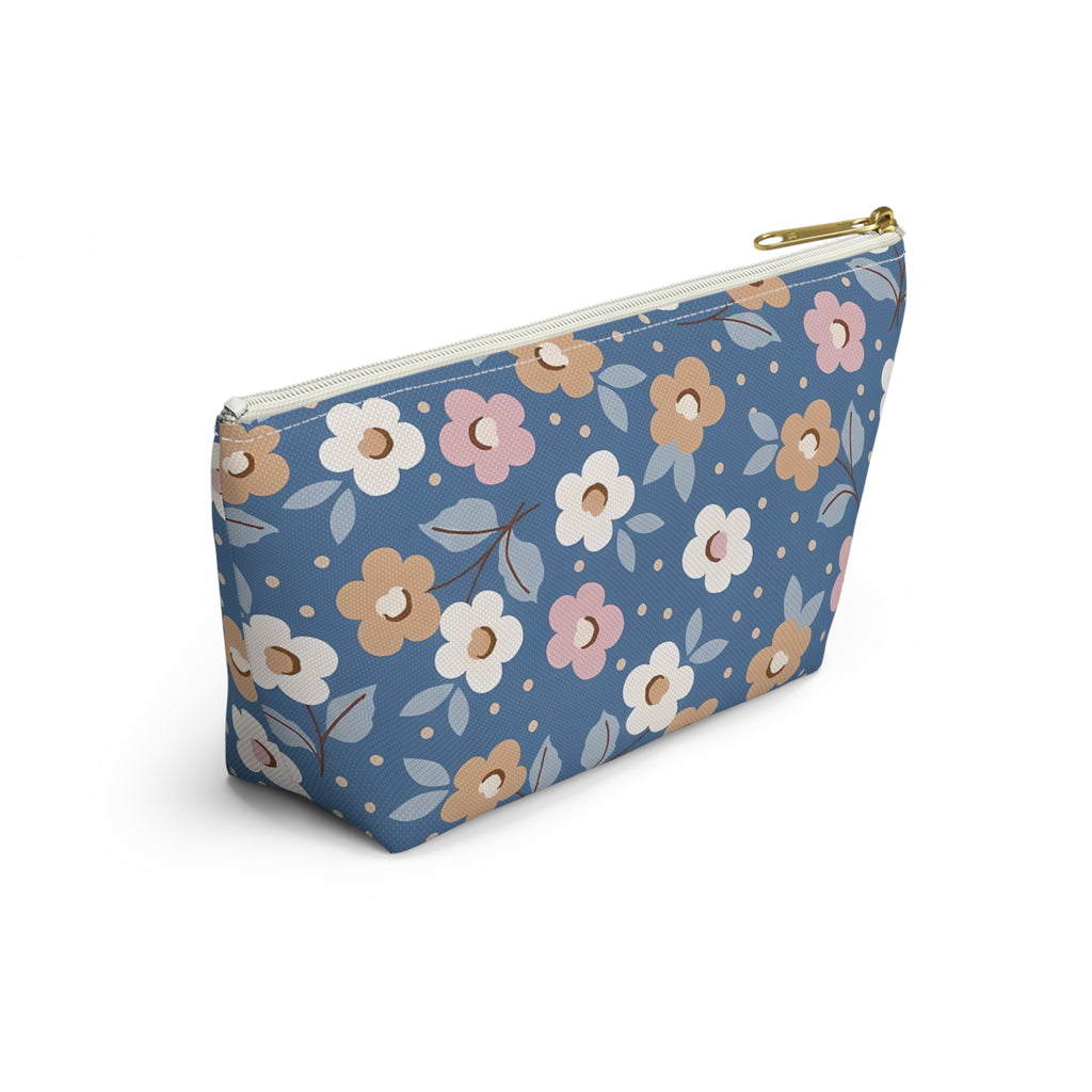 Retro Daisy Floral Accessory Pouch