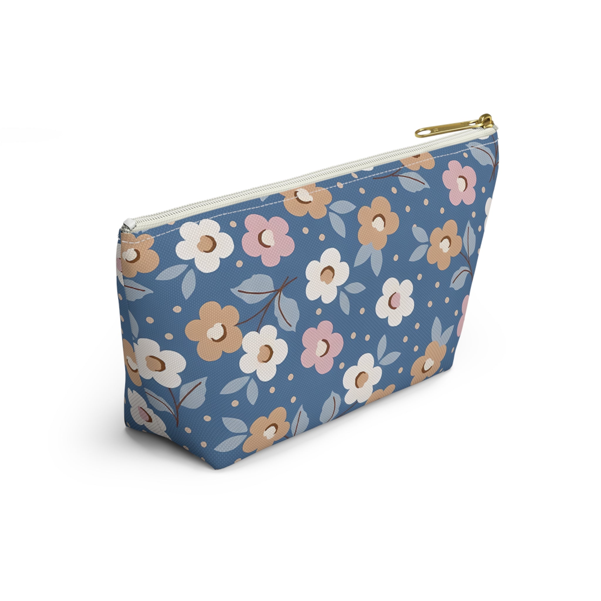 Retro Daisy Floral Accessory Pouch