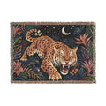 Roaring Tiger Throw Woven Blanket | Jungle Moon Tapestry