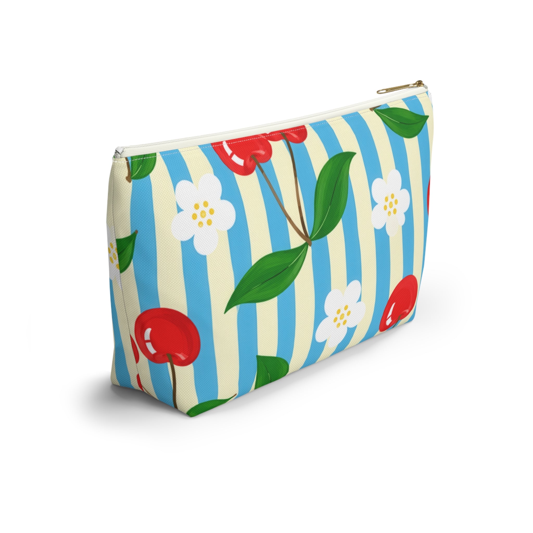 Cherry Blossom Stripe Accessory Pouch