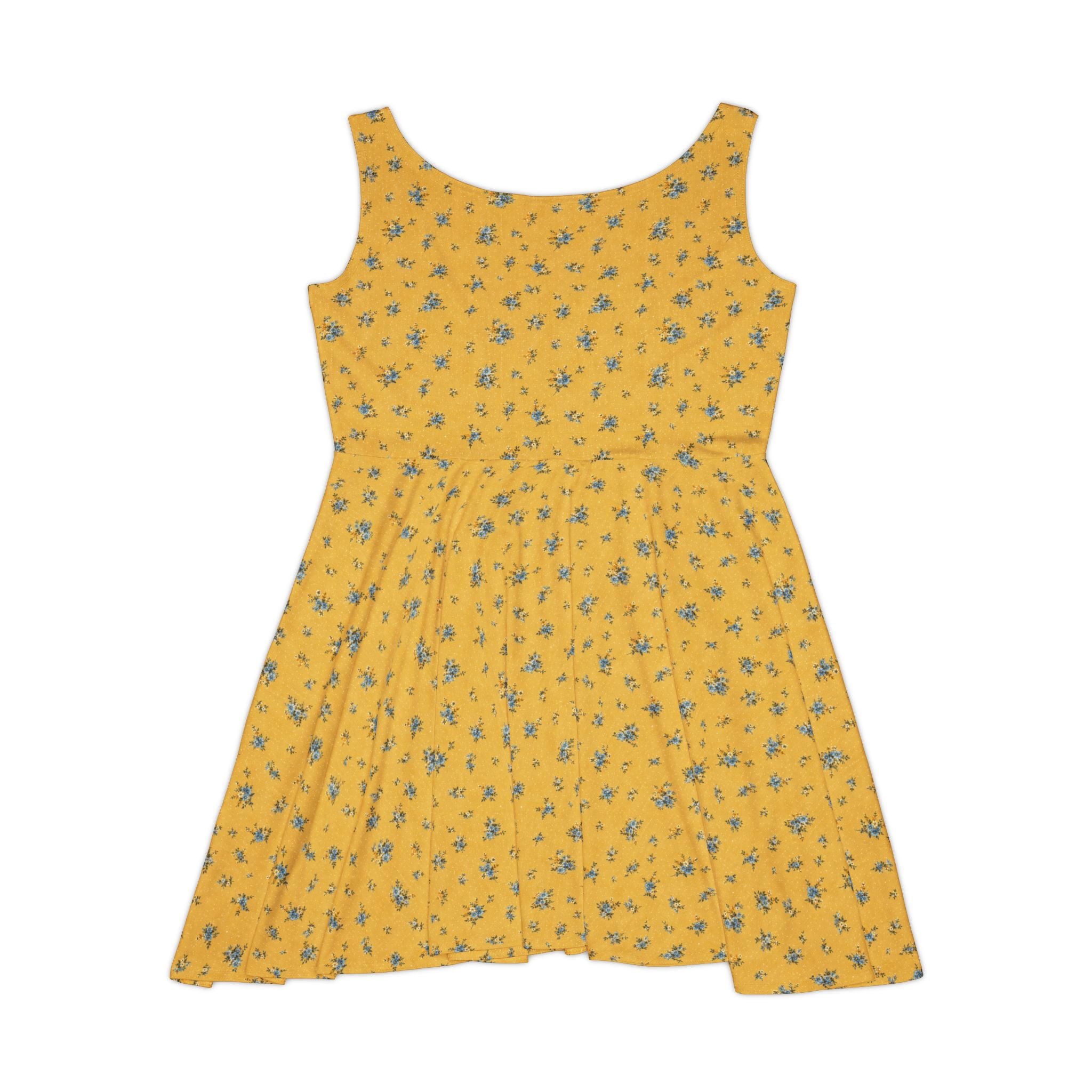Yellow Floral Skater Dress
