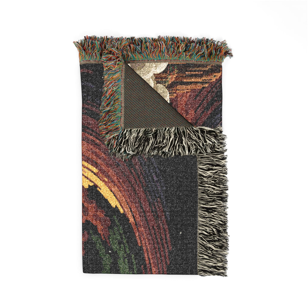 Cosmic Vortex Woven Tapestry Blanket