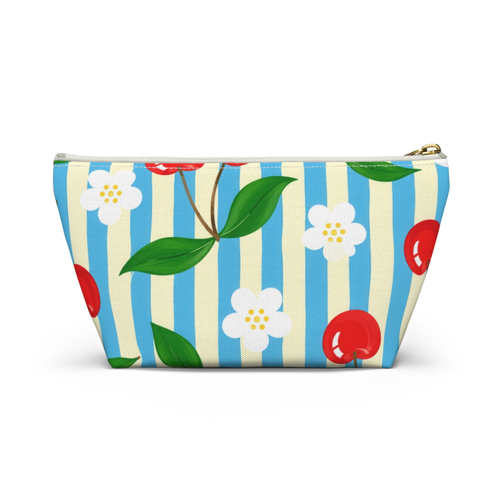 Cherry Blossom Stripe Accessory Pouch
