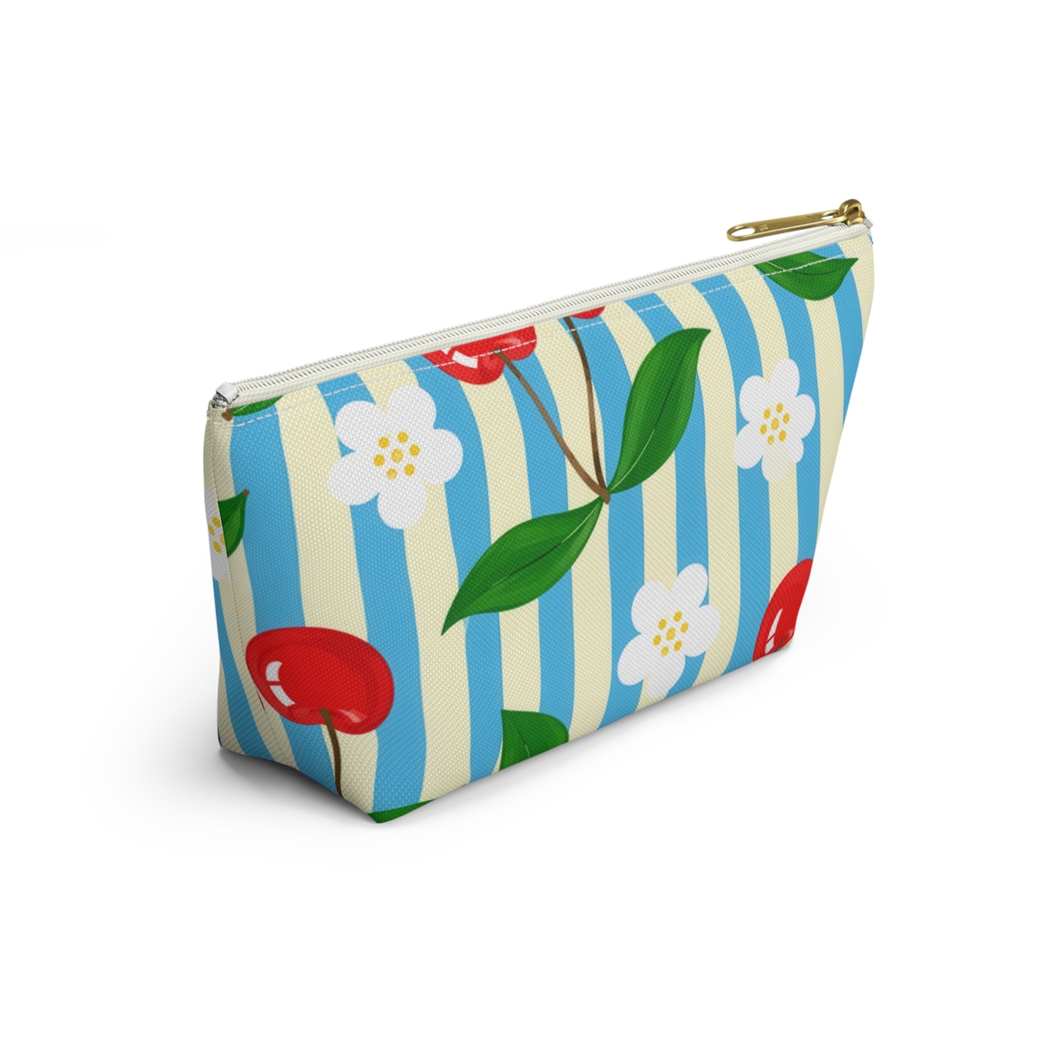 Cherry Blossom Stripe Accessory Pouch
