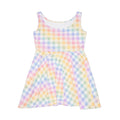 Pastel Gingham Skater Dress