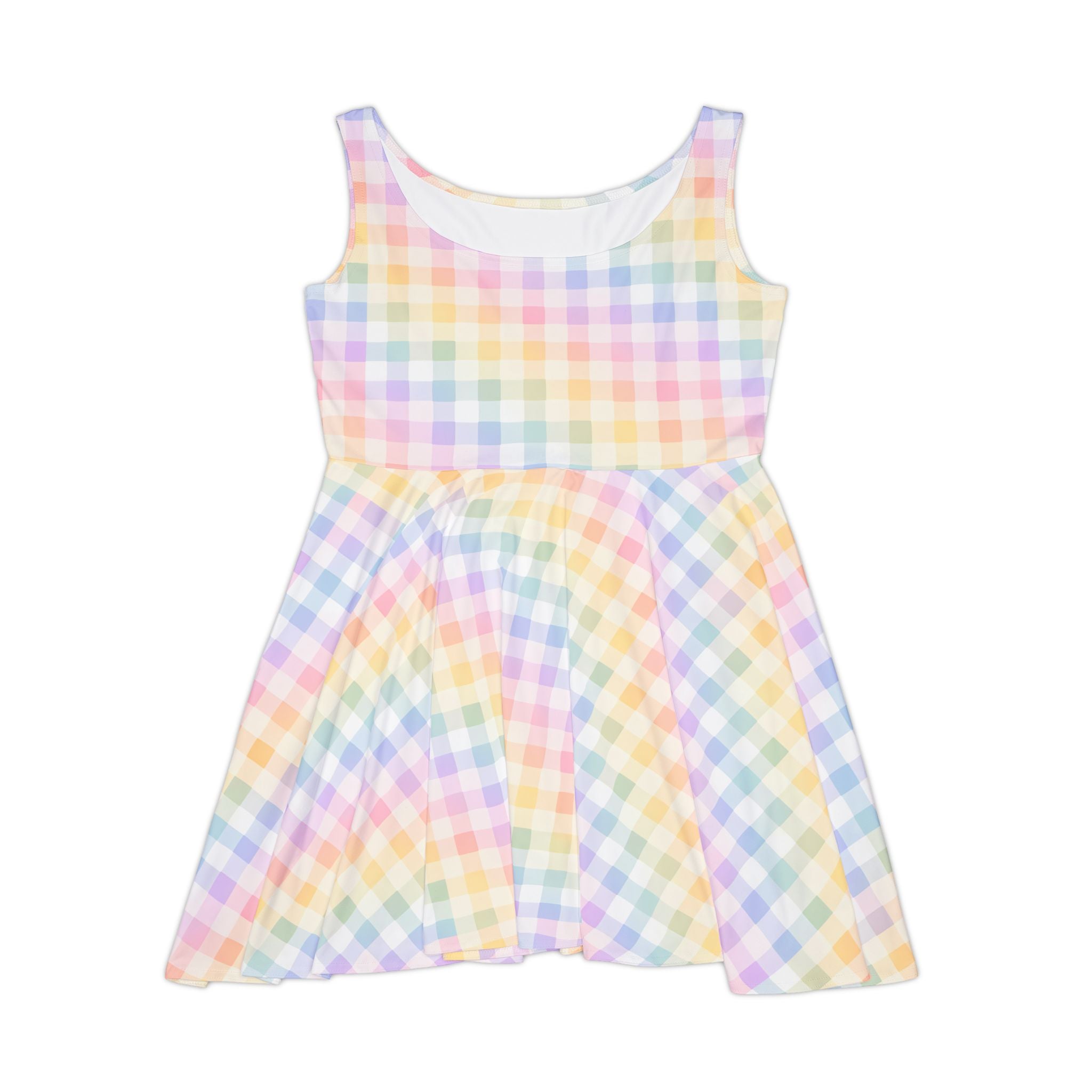 Pastel Gingham Skater Dress