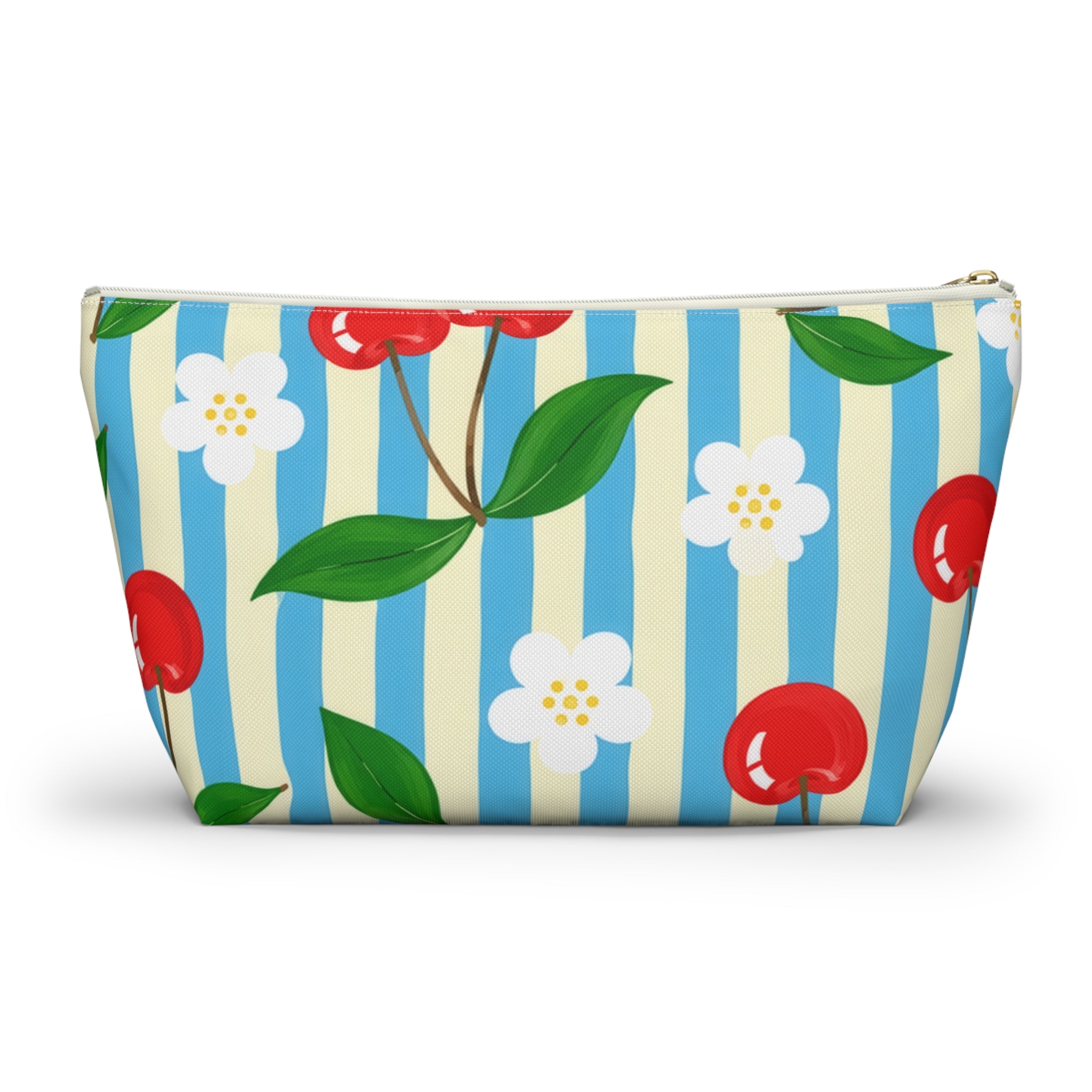 Cherry Blossom Stripe Accessory Pouch