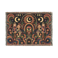 Celestial Moon Eye Woven Blanket | Mystic Boho Tapestry Throw