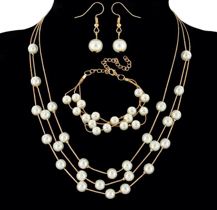 Elegant Bride and Bridesmaid Pearl Jewelry Set