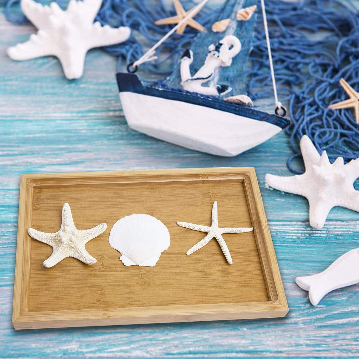 12PCS 3-4 Inches Large Starfish And Scallop Shells For Crafts