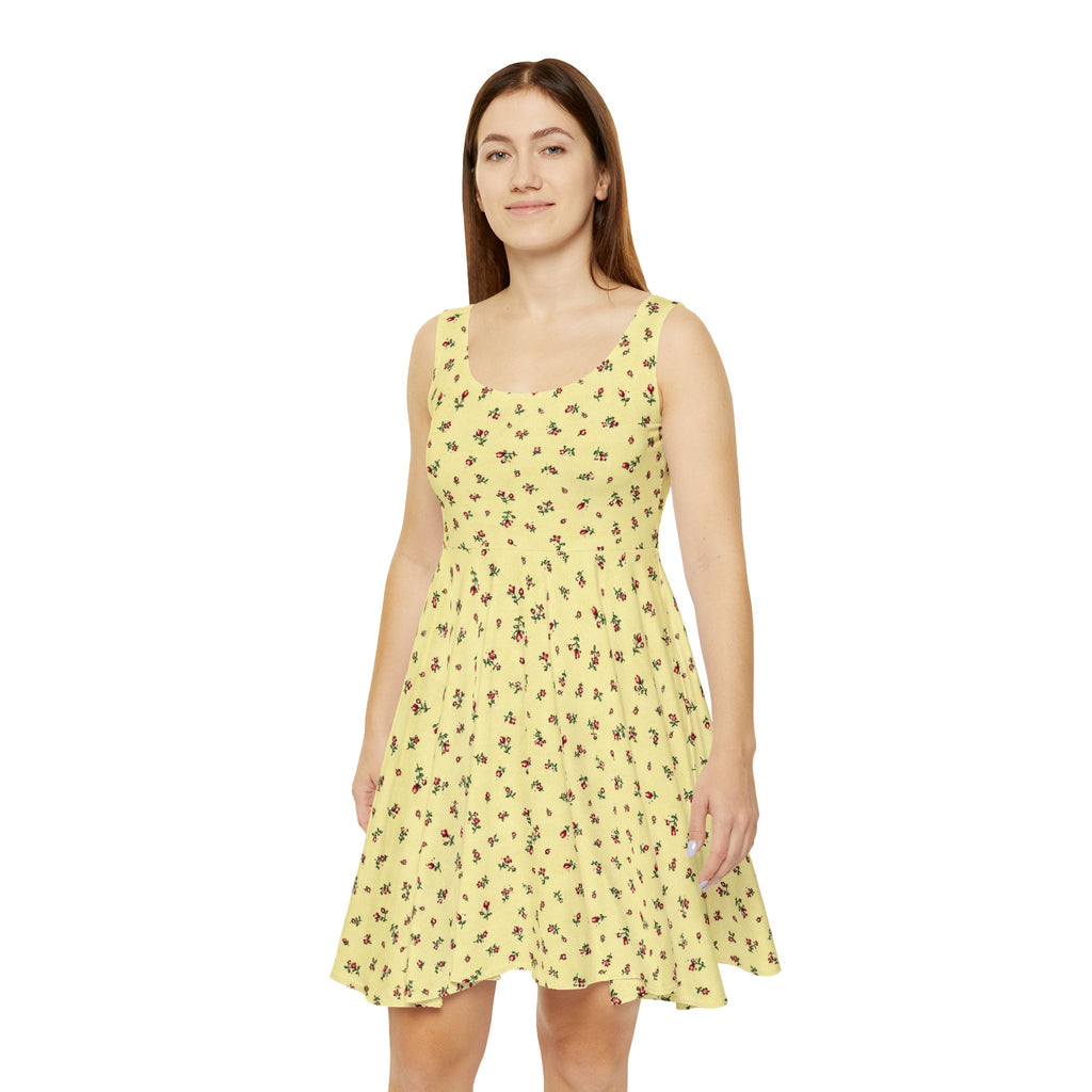 Tiny Floral Pattern Skater Dress