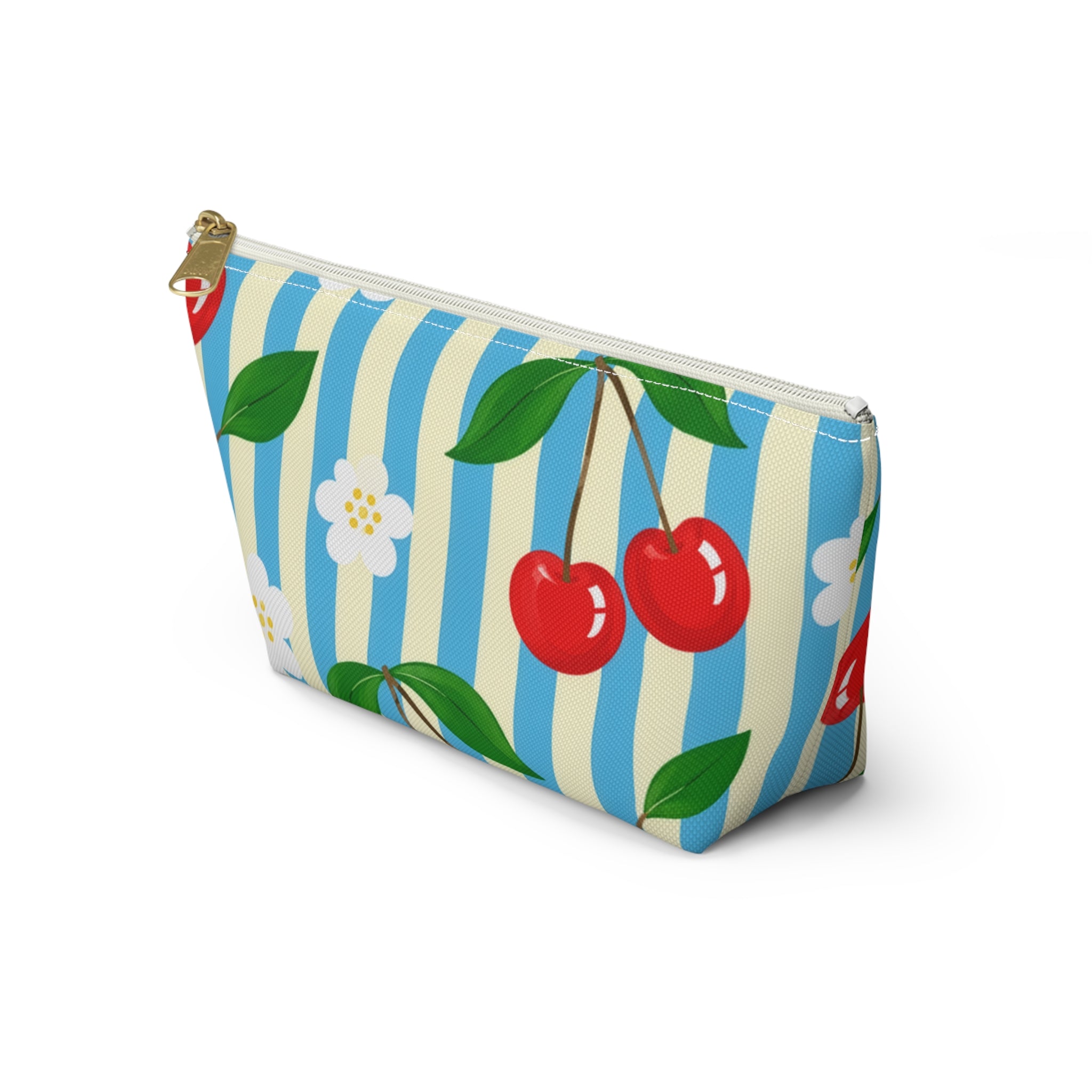 Cherry Blossom Stripe Accessory Pouch