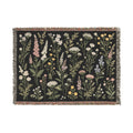 Vintage Wildflower Meadow Woven Blanket | Floral Tapestry Throw