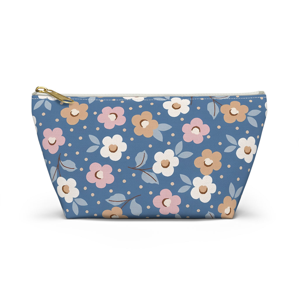 Retro Daisy Floral Accessory Pouch