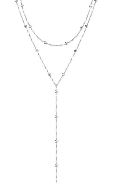 Geometric Tassel Bead Necklace