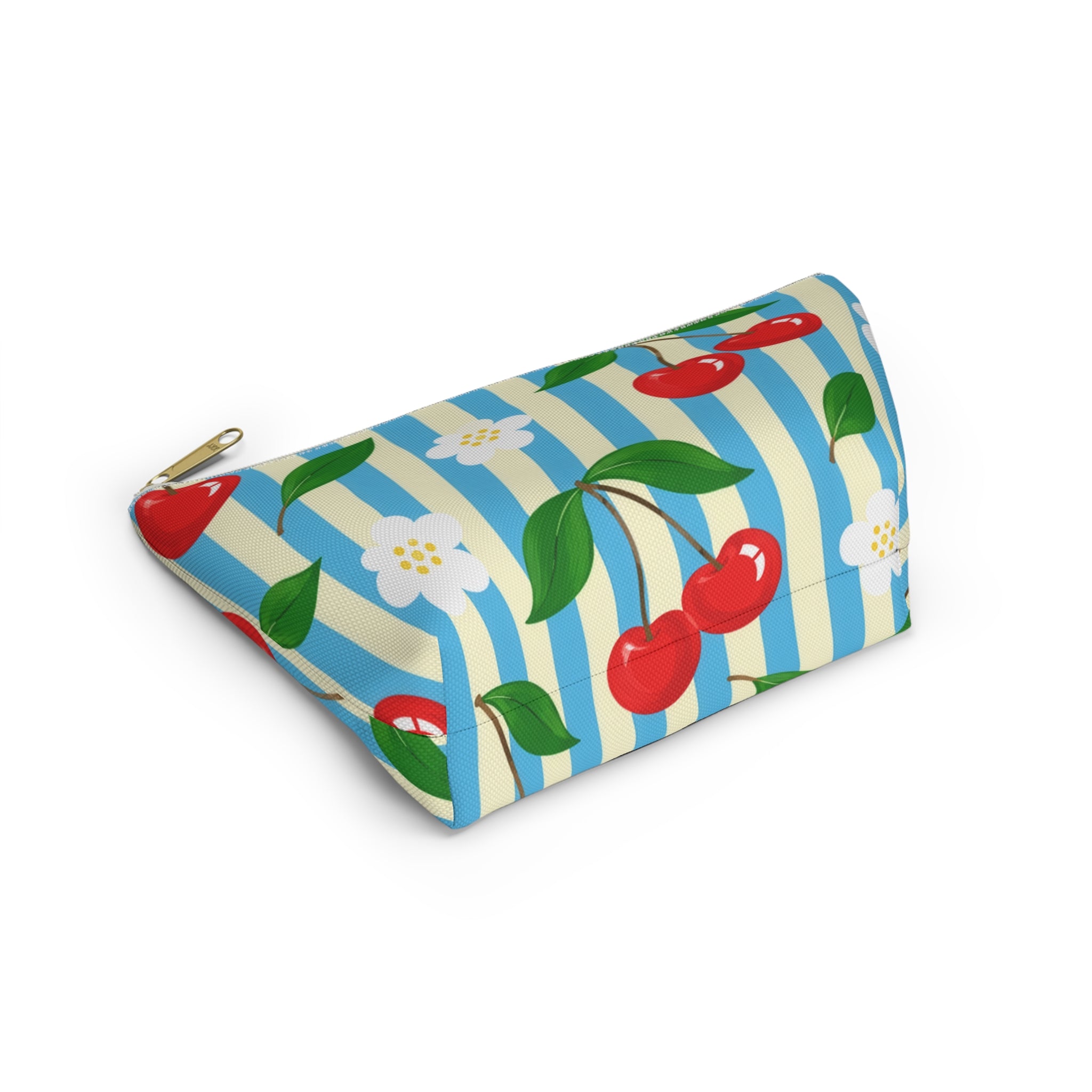 Cherry Blossom Stripe Accessory Pouch