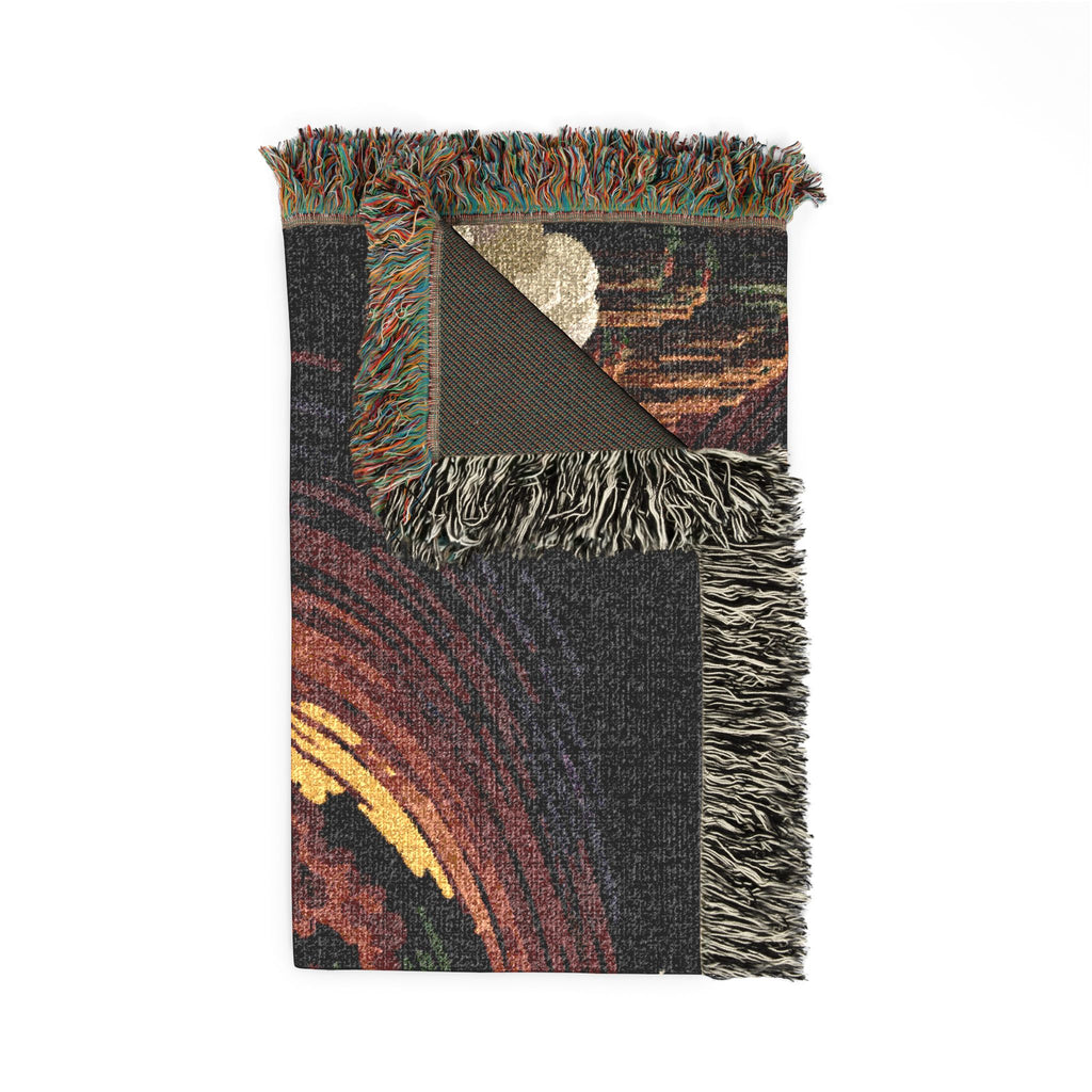 Cosmic Vortex Woven Tapestry Blanket
