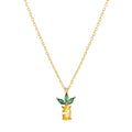 Tropical Fruit Pendant Necklace with Cherry & Peach Design