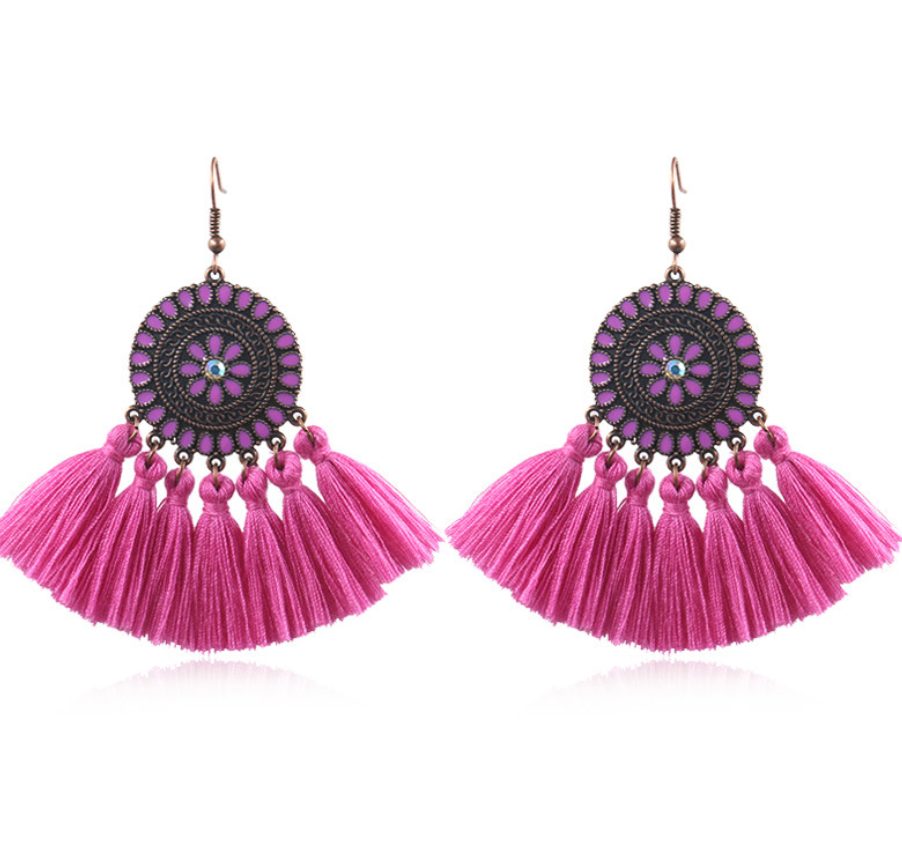 Sunflower Tassel Earrings (Tassel Earrings)