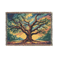Sunset Tree Woven Blanket | Tapestry Tree Throw
