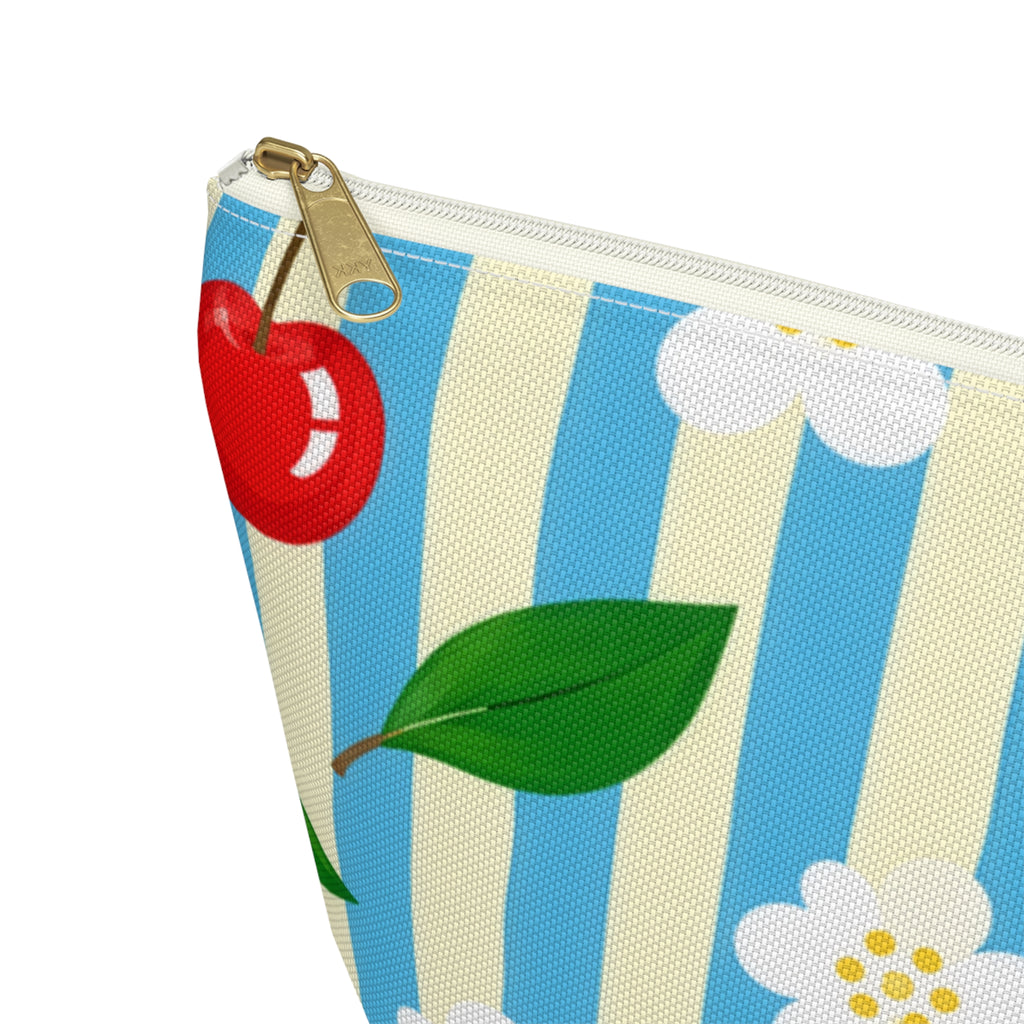 Cherry Blossom Stripe Accessory Pouch