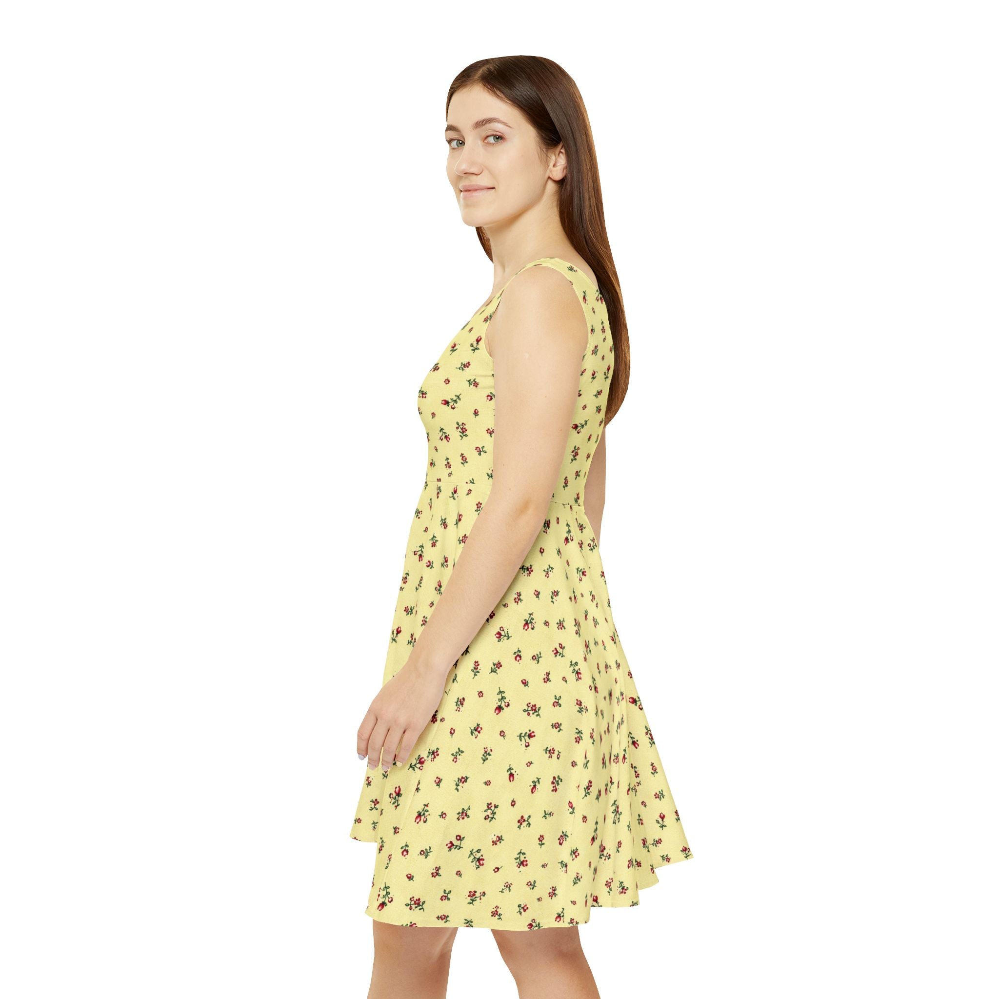 Tiny Floral Pattern Skater Dress