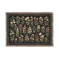 Vintage Floral Tapestry Woven Blanket | Meadow Flowers Throw