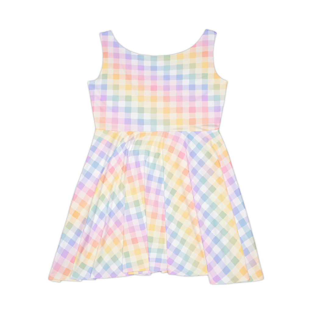 Pastel Gingham Skater Dress