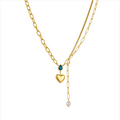 Elegant Pearl Heart Pendant Necklace