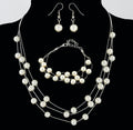 Elegant Bride and Bridesmaid Pearl Jewelry Set