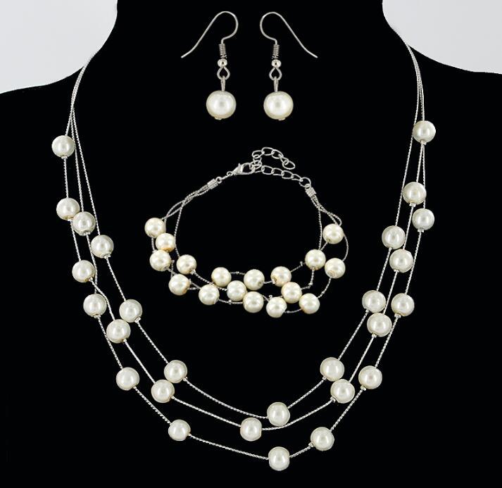 Elegant Bride and Bridesmaid Pearl Jewelry Set