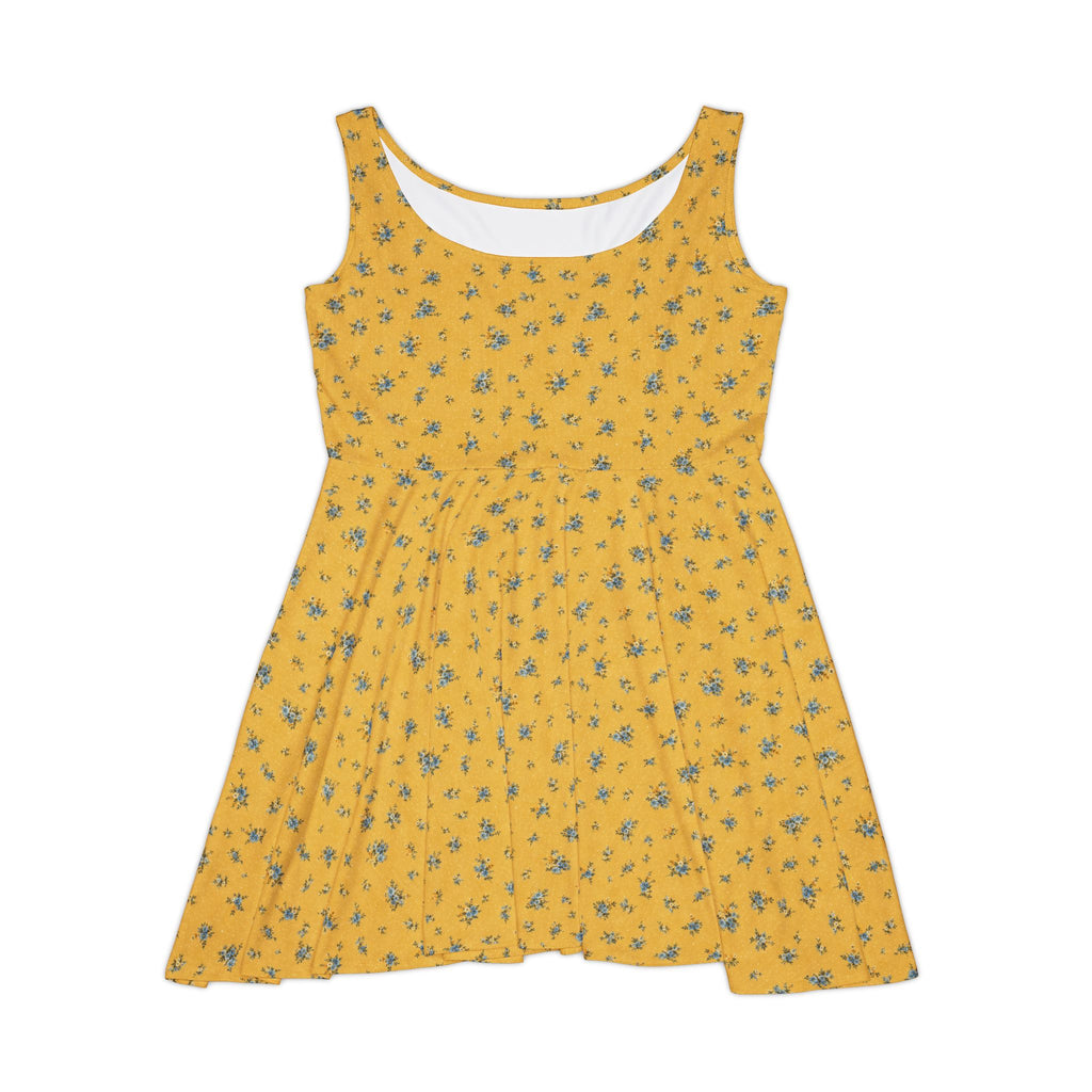 Yellow Floral Skater Dress