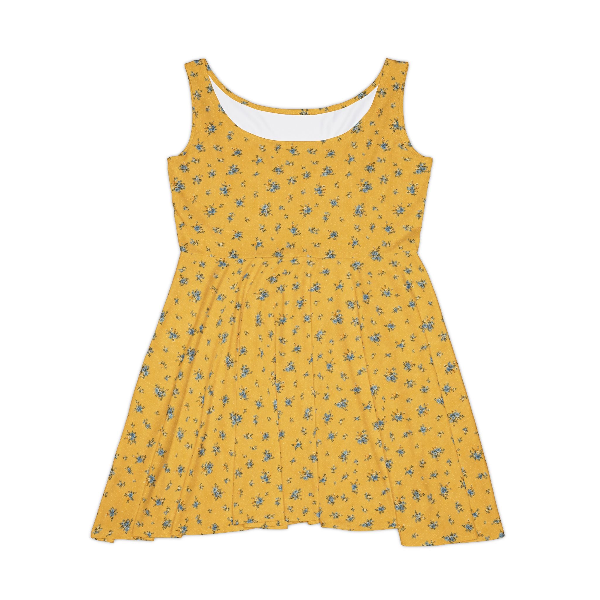 Yellow Floral Skater Dress