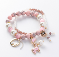 Giraffe Double Layer Crystal Bead Bracelet