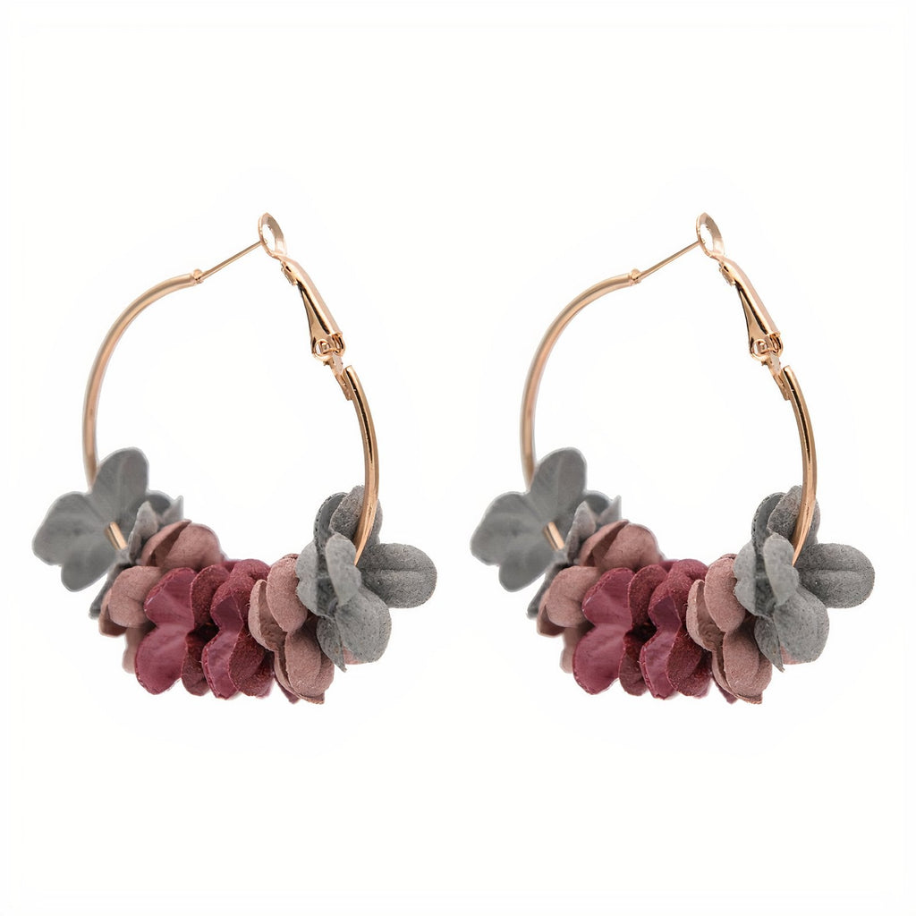 Aussie Floral Bloom Hoop Earrings