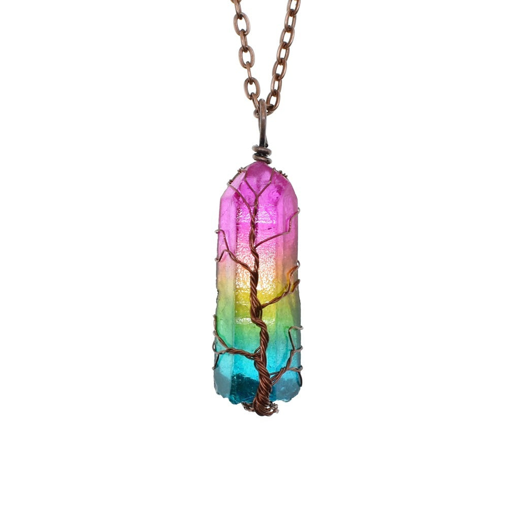 Life Tree Stone Column Necklace