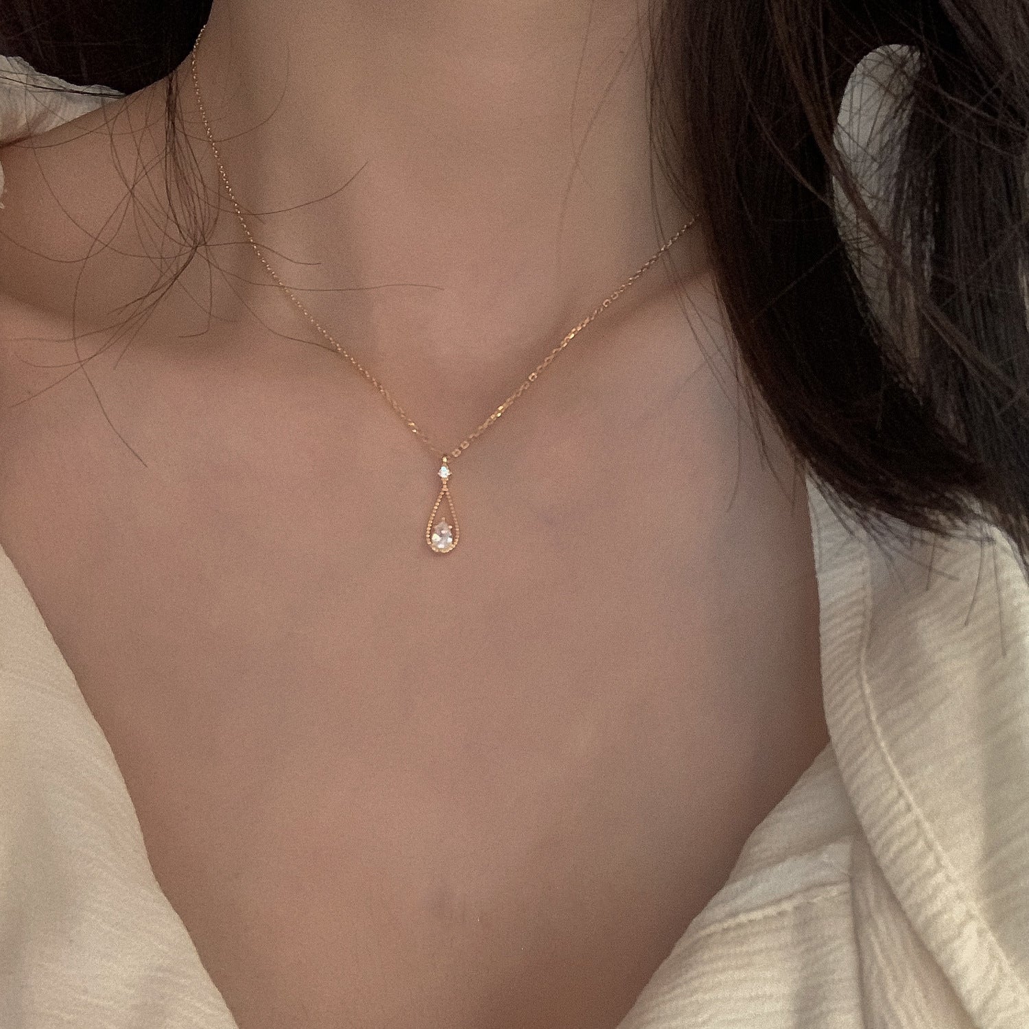 Zircon Water Drop Necklace